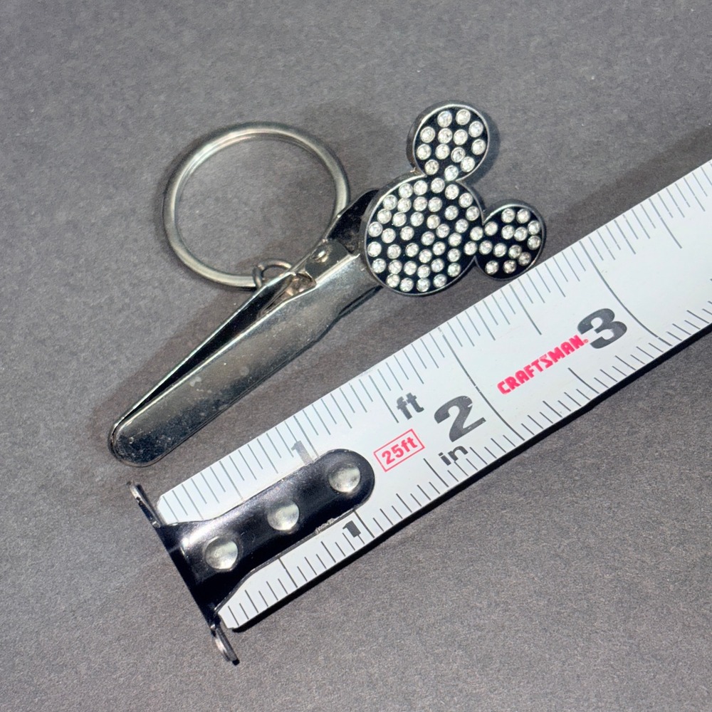 VTG Walt Disney World Mickey Mouse Key Chain Money Clip Rhinestone Purse Clip - Picture 8 of 10